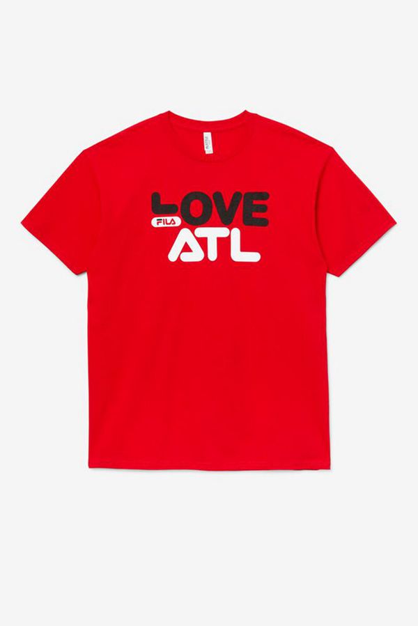 Camisetas Fila Hombre Rojas - Love Atl Atlanta - España 641375PMI